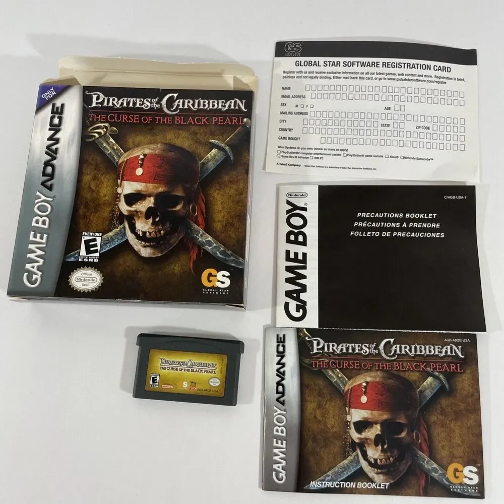 Pirates Of The Caribbean Curse Black Pearl GBA Nintendo Game Boy Advance CIB